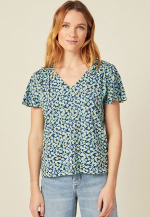  MIT KURZEN ÄRMELN - T-Shirt Print - Bleu Marine