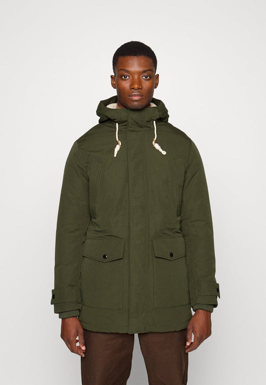 Jack & Jones JJEMASH TEDDY - Wintermantel - Forest Night