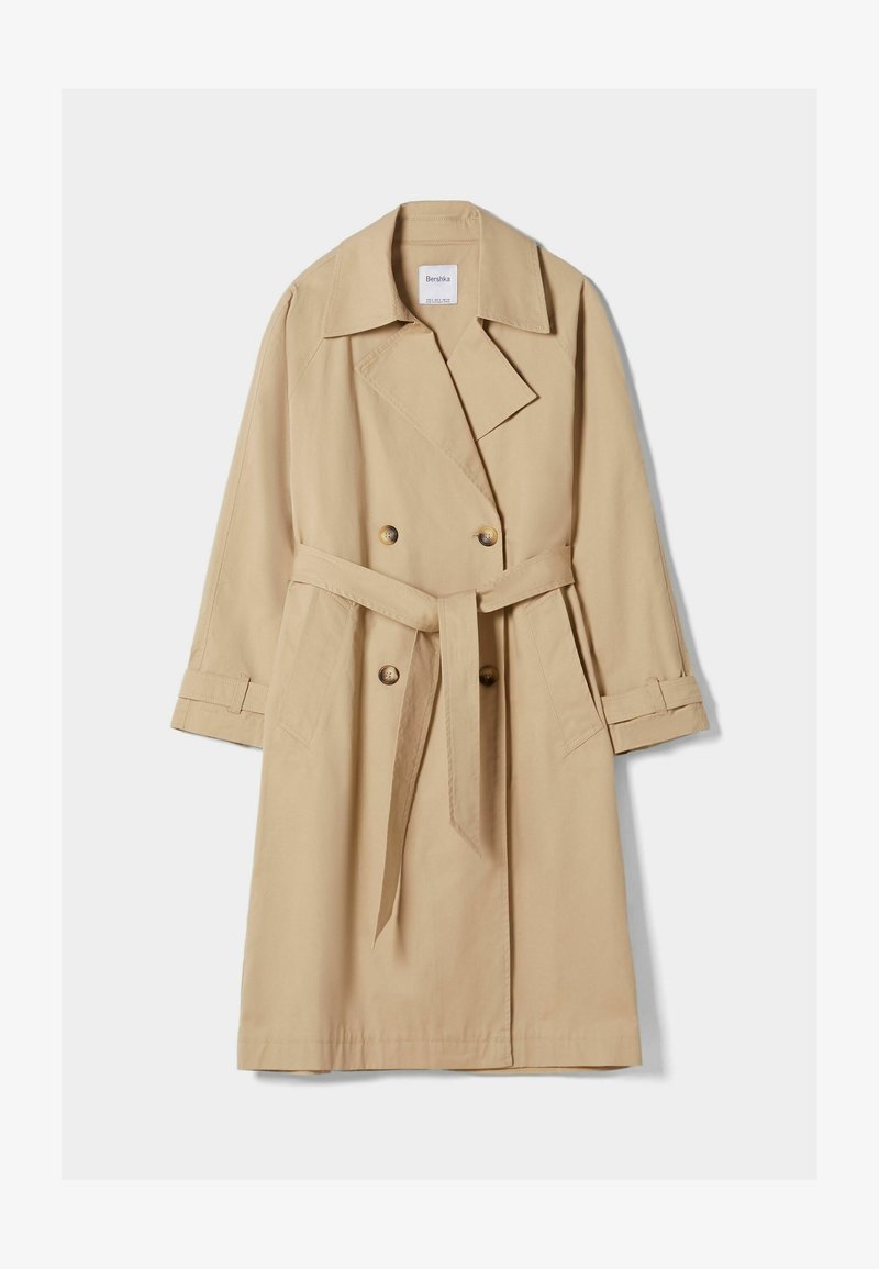 BERSHKA Trenchcoat - Camel