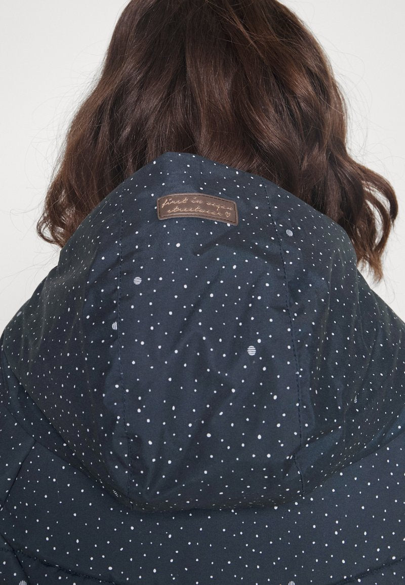 Ragwear DIZZIE COAT DOTS - Klassischer Mantel - Navy