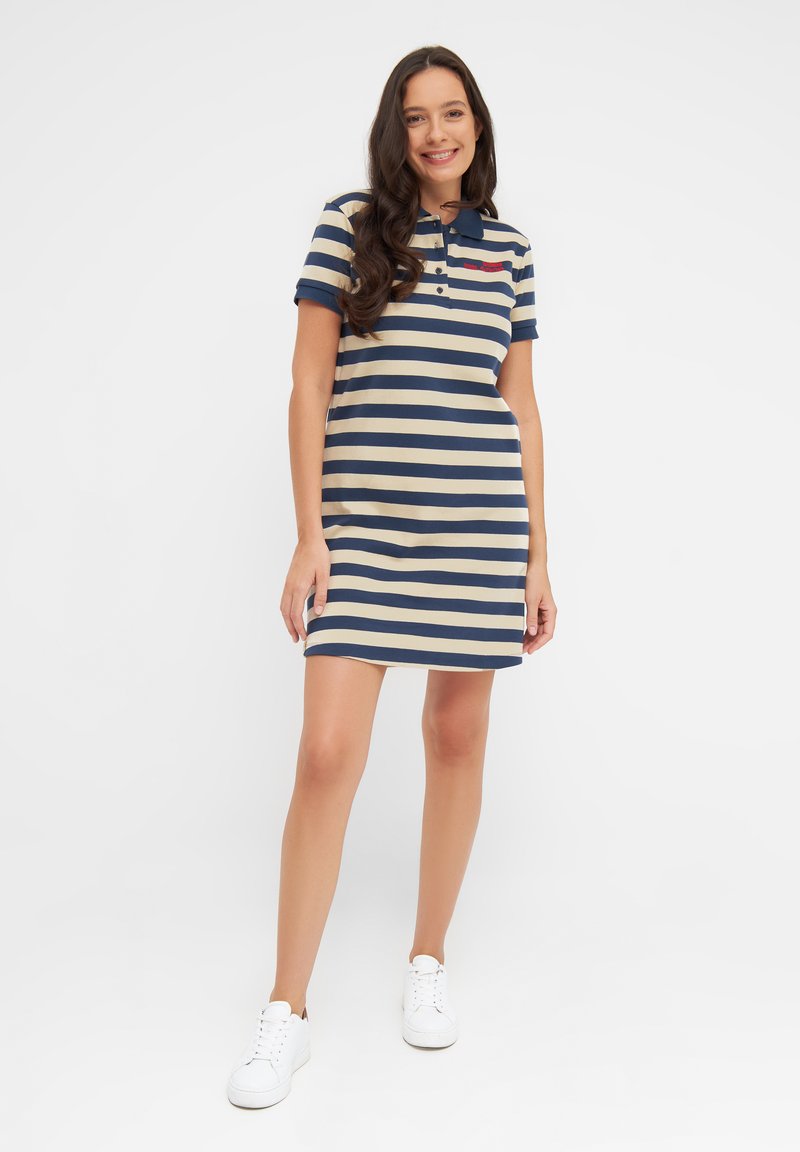 Derbe Jerseykleid - Navy