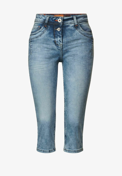 Cecil IN 3/4 LÄNGE - Jeans Shorts - Blau
