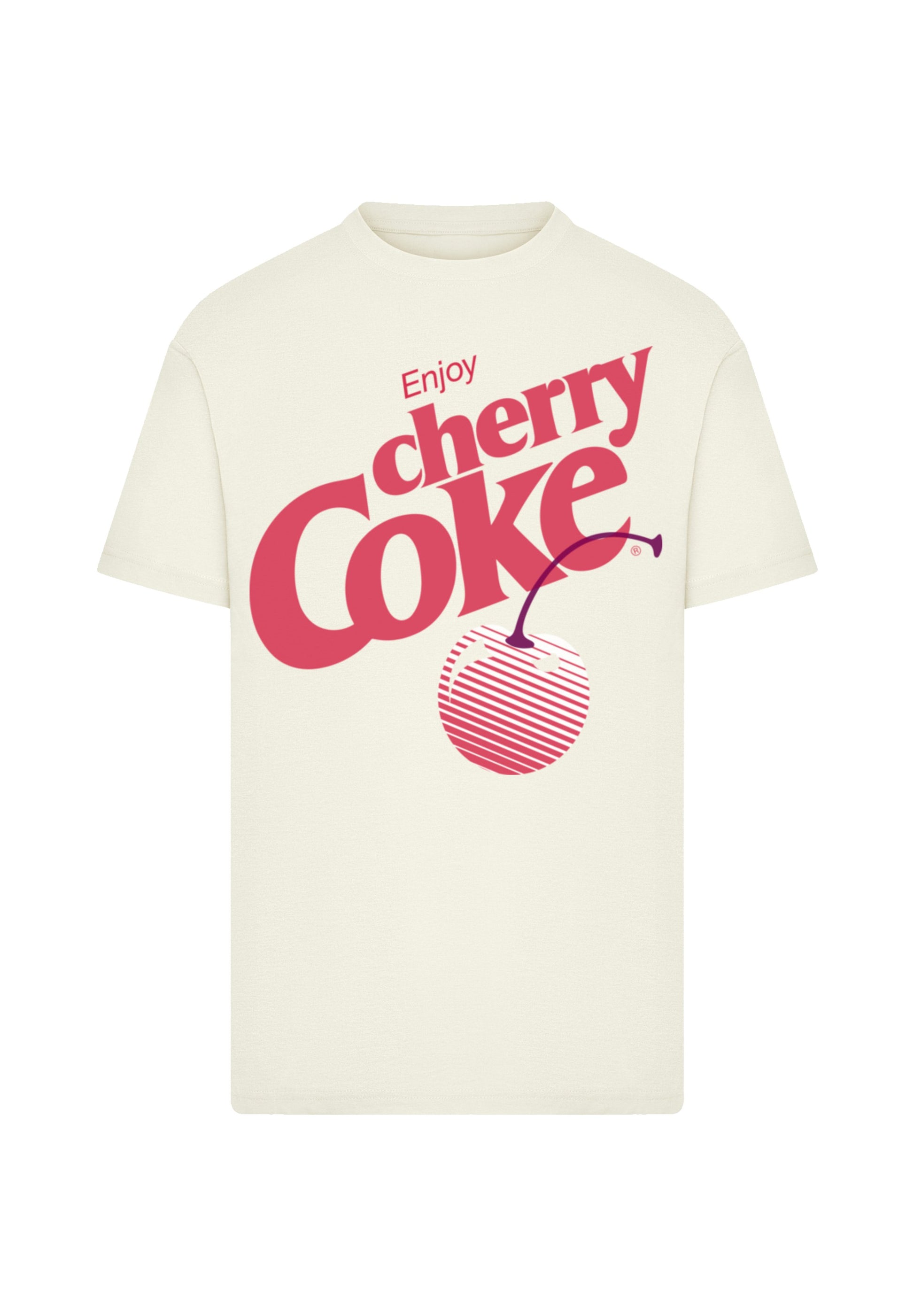 F4NT4STIC COCA COLA ENJOY CHERRY COKE - Print T-shirt - Weiß