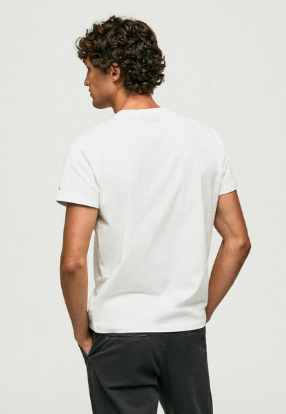 Pepe Jeans BASIC ALFORD - T-Shirt Print - White