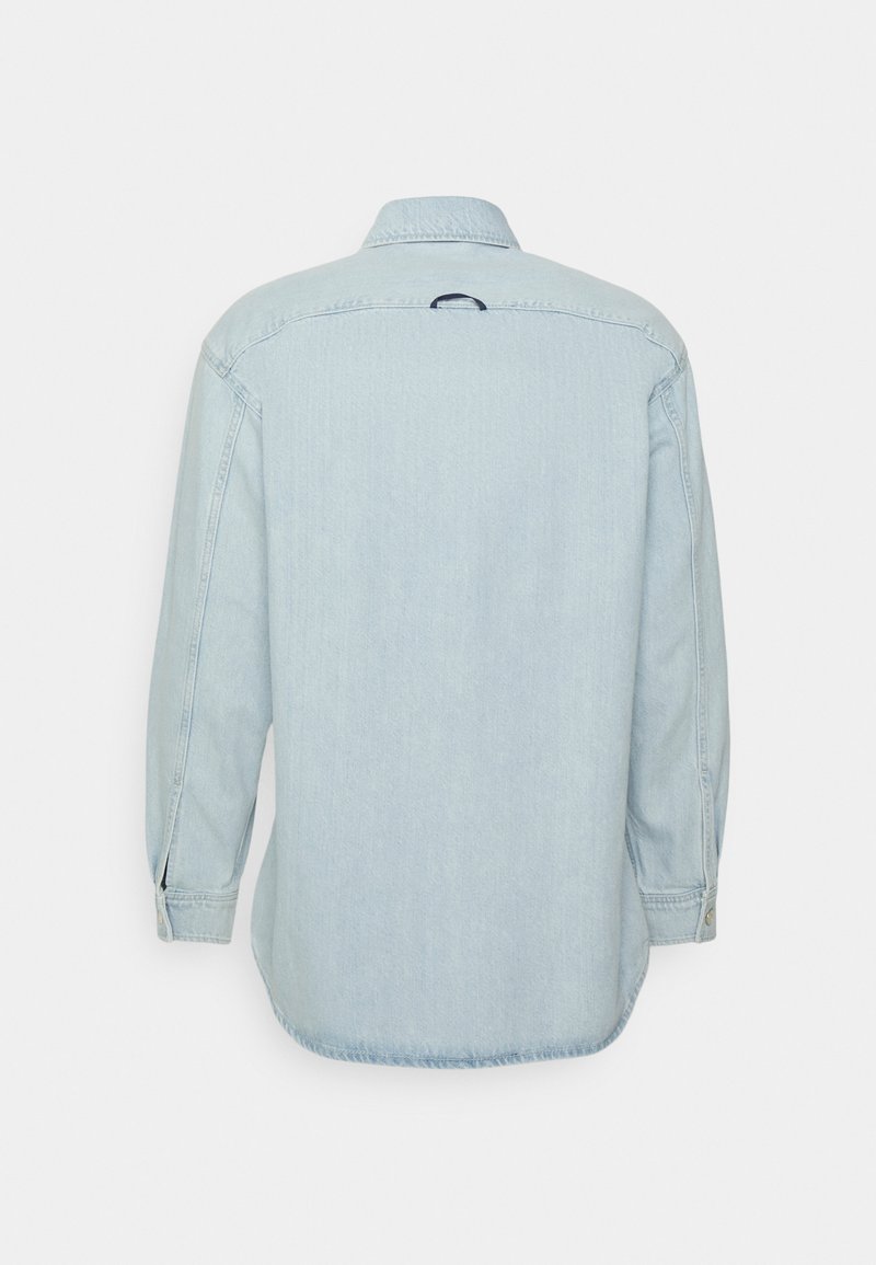 Marc O'Polo DENIM OVERSHIRT LONGSLEEVE COLLAR PATCH POCKET - Kurzmantel - Fresh Bleached Cobalt Blue