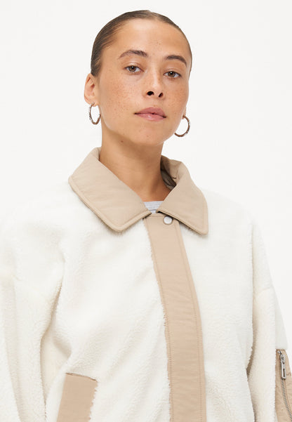 ONLY Petite ONLSIENA MIX JACKET LIFE - Winter Jacket - Cloud Dancer/silver Mink