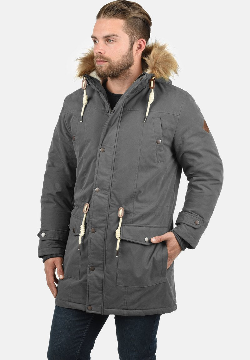 Solid SDDRY - Wintermantel - Dark Grey