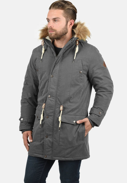 Solid SDDRY - Wintermantel - Dark Grey