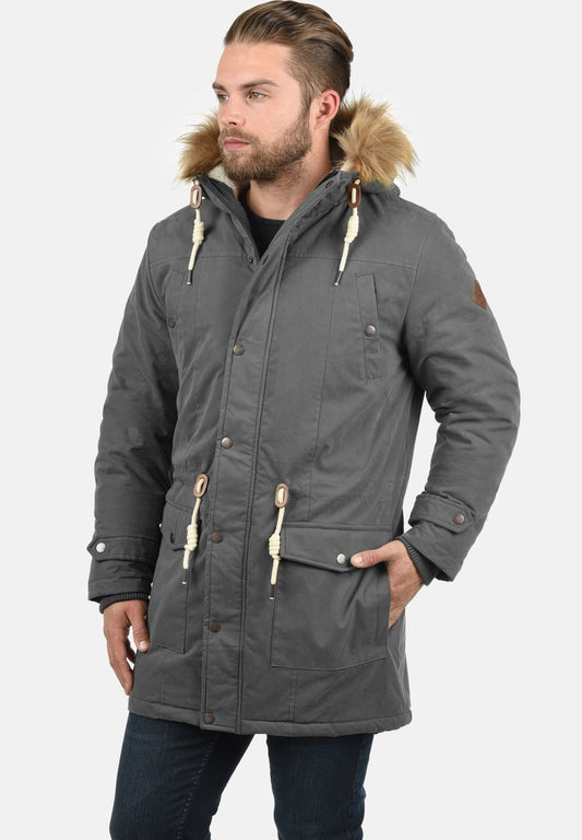Solid SDDRY - Wintermantel - Dark Grey
