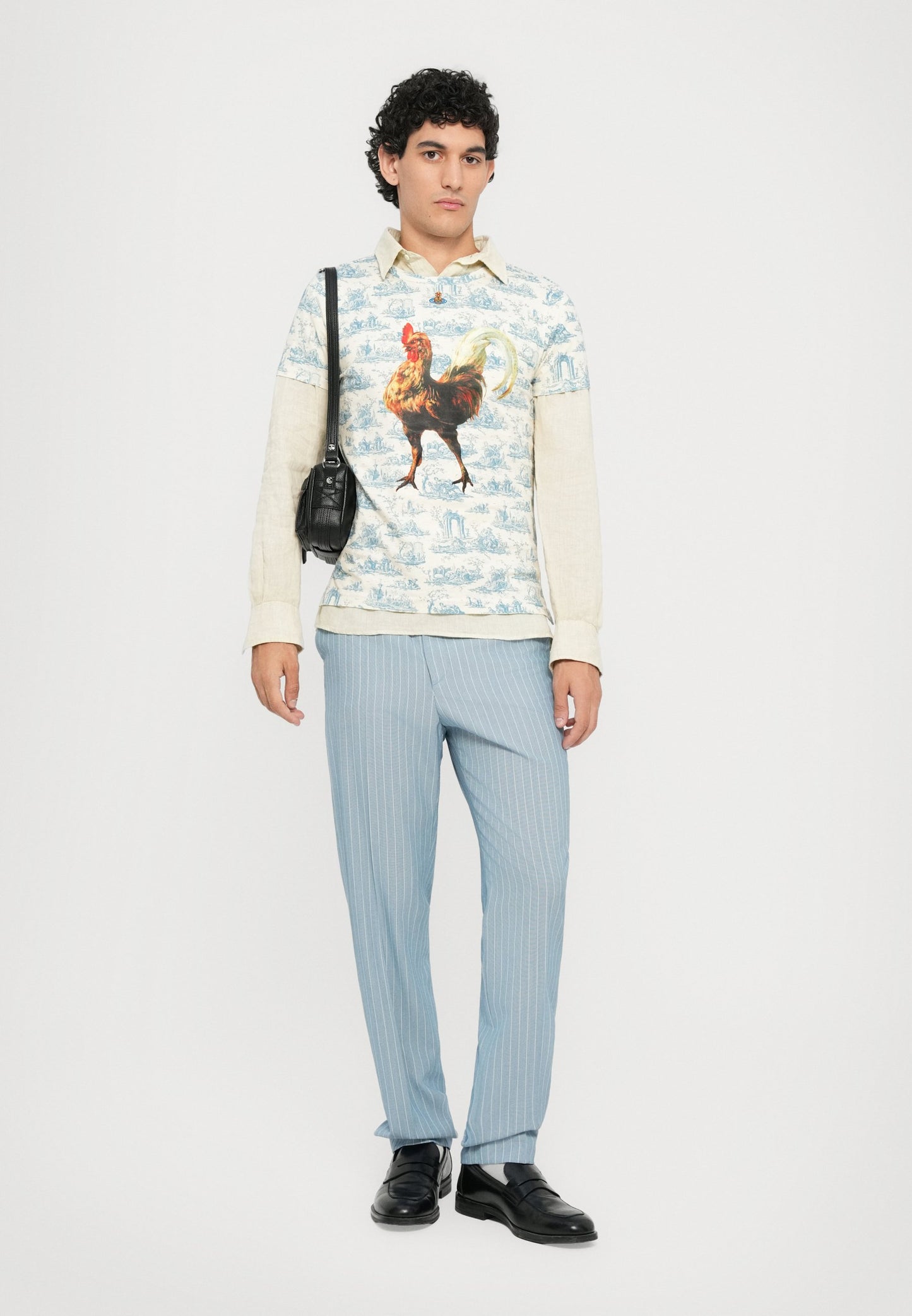 Vivienne Westwood ROOSTER PERU UNISEX - Print T-shirt - Toile De Jouy Blue