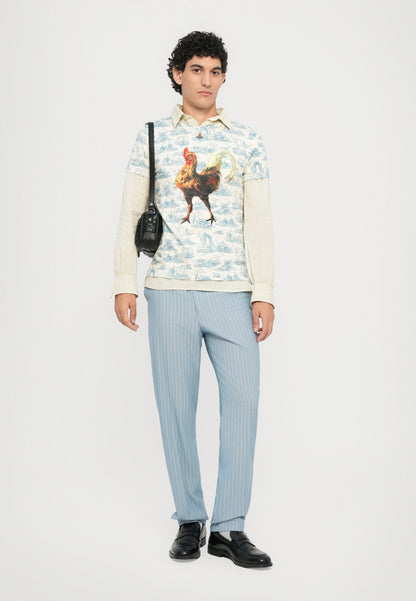 Vivienne Westwood ROOSTER PERU UNISEX - Print T-shirt - Toile De Jouy Blue