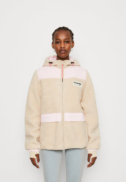 KnowledgeCotton Apparel COLORBLOCK JACKET - Fleecejacke - Beige