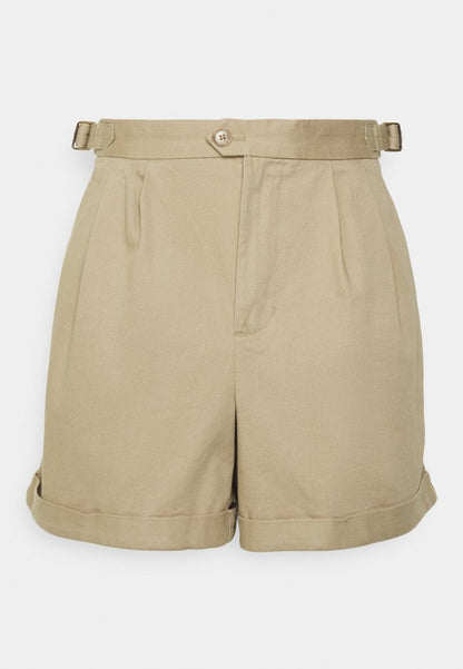 PLEATED ROLLED CUFF - Shorts - Sanded Khaki