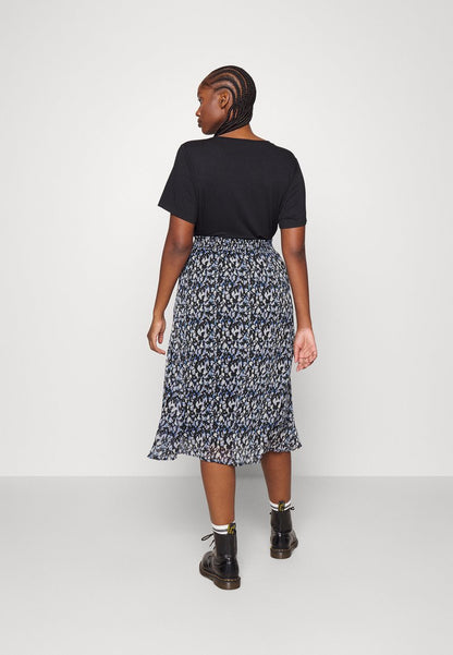  VIFALIA MIDI SKIRT - A-Linien-Rock - Black/mazarine Blue