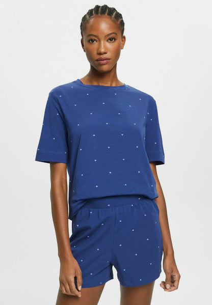 ESPRIT MIT ALLOVER-MUSTER - Nachtwäsche Set - Dark Blue