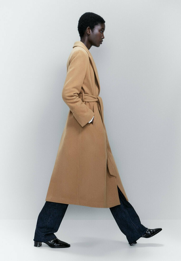 Massimo Dutti ROBE - Klassischer Mantel - Camel