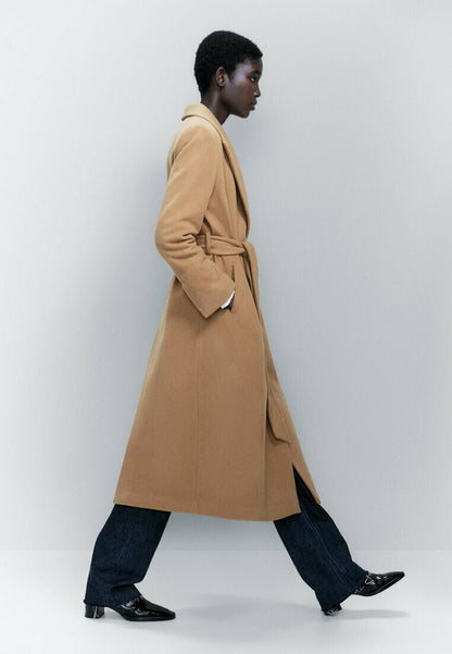 Massimo Dutti ROBE - Klassischer Mantel - Camel