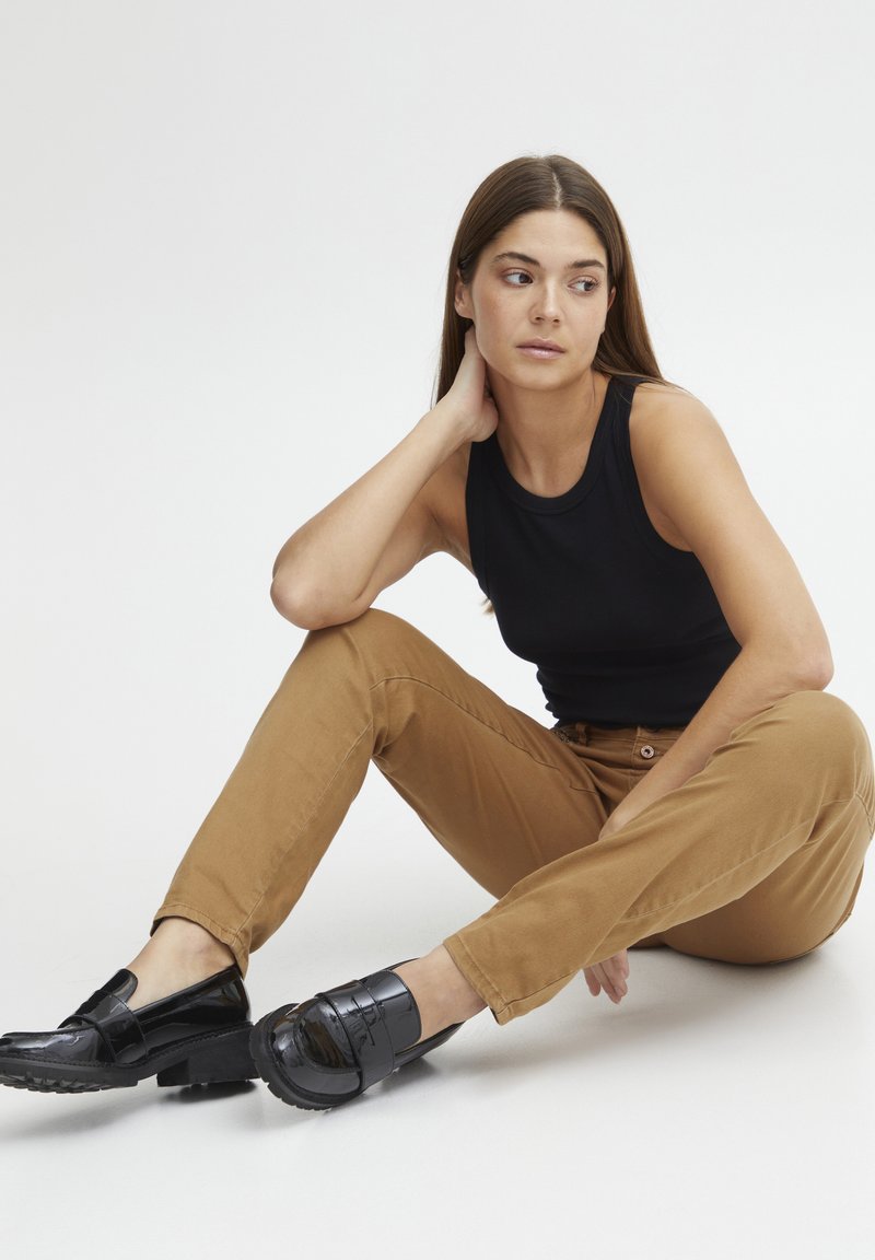  PZMELINA - Jeans Straight Leg - Tobacco Brown