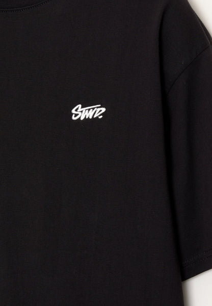 PULL & BEAR WITH LOGO - Print T-shirt - Black