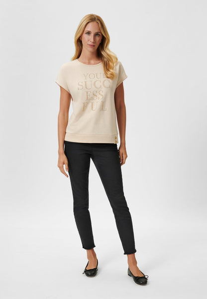  MIT DEKOSTEINEN - T-Shirt Print - Champagner