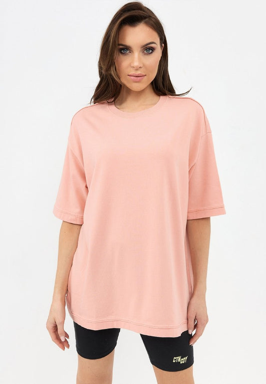  DERYA - T-Shirt Basic - Coral