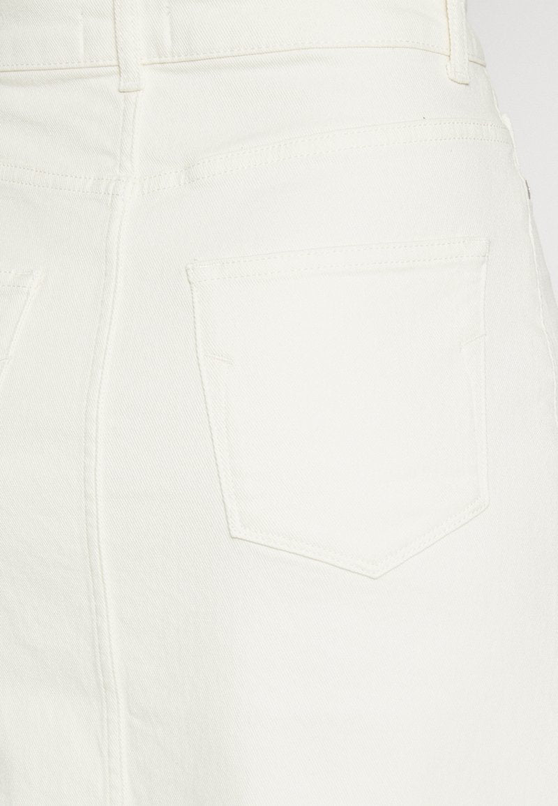 Selected Femme SLFVINNIE MIDI SKIRT - Jeansrock - Whisper White