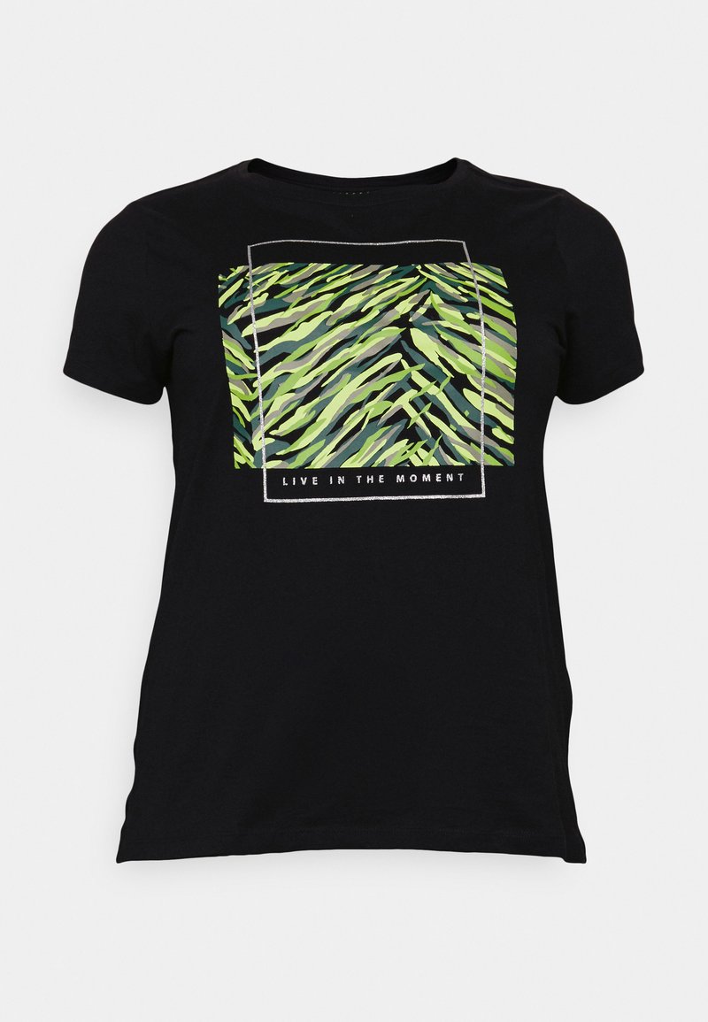 ONLY CARMAKOMA CARLAMINA - T-Shirt Print - Black