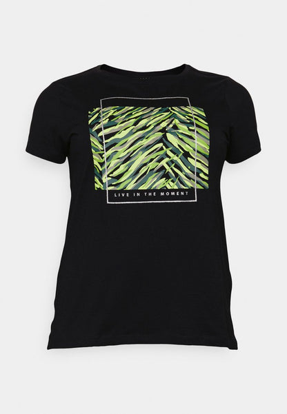 ONLY CARMAKOMA CARLAMINA - T-Shirt Print - Black