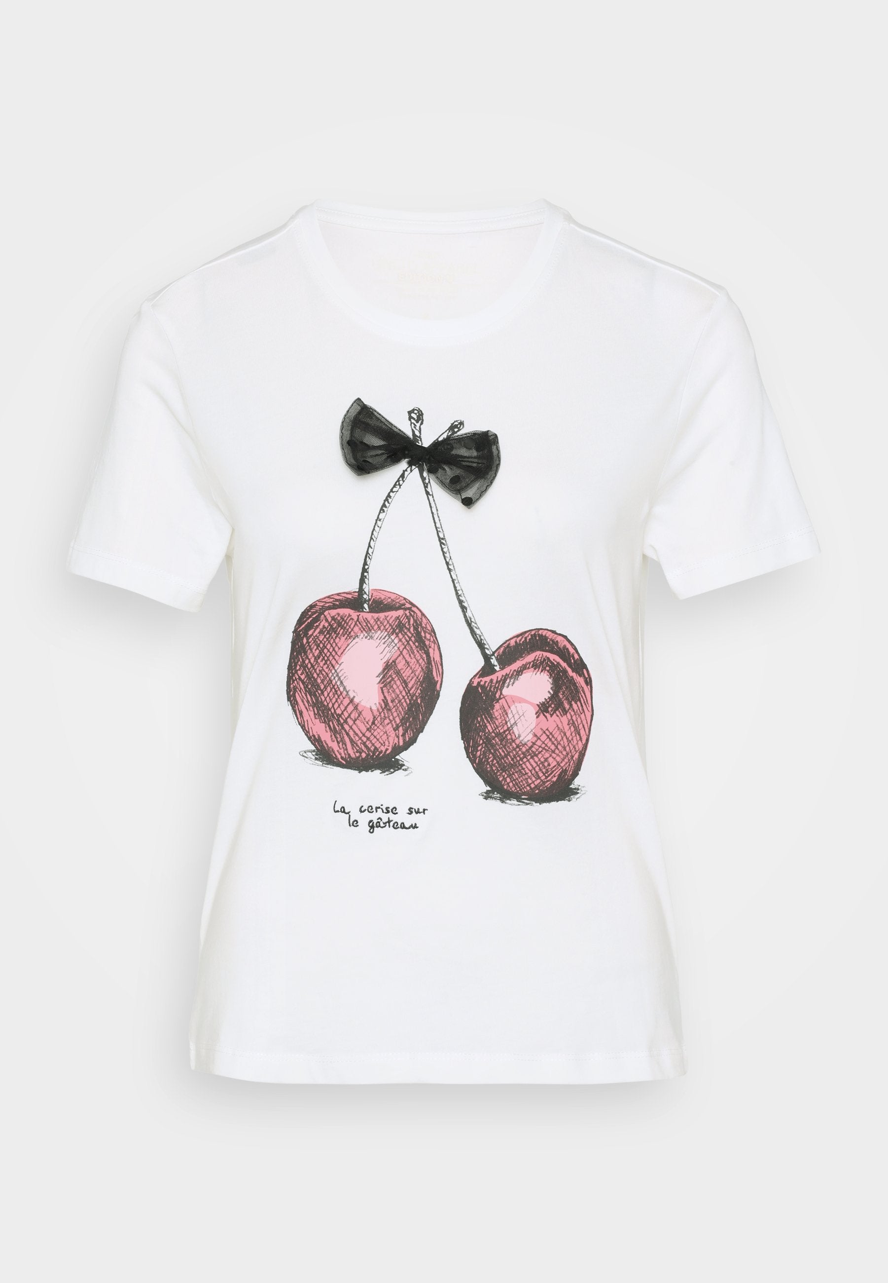 ONLY Petite ONLNITA LIFE BOW - Print T-shirt - Cloud Dancer
