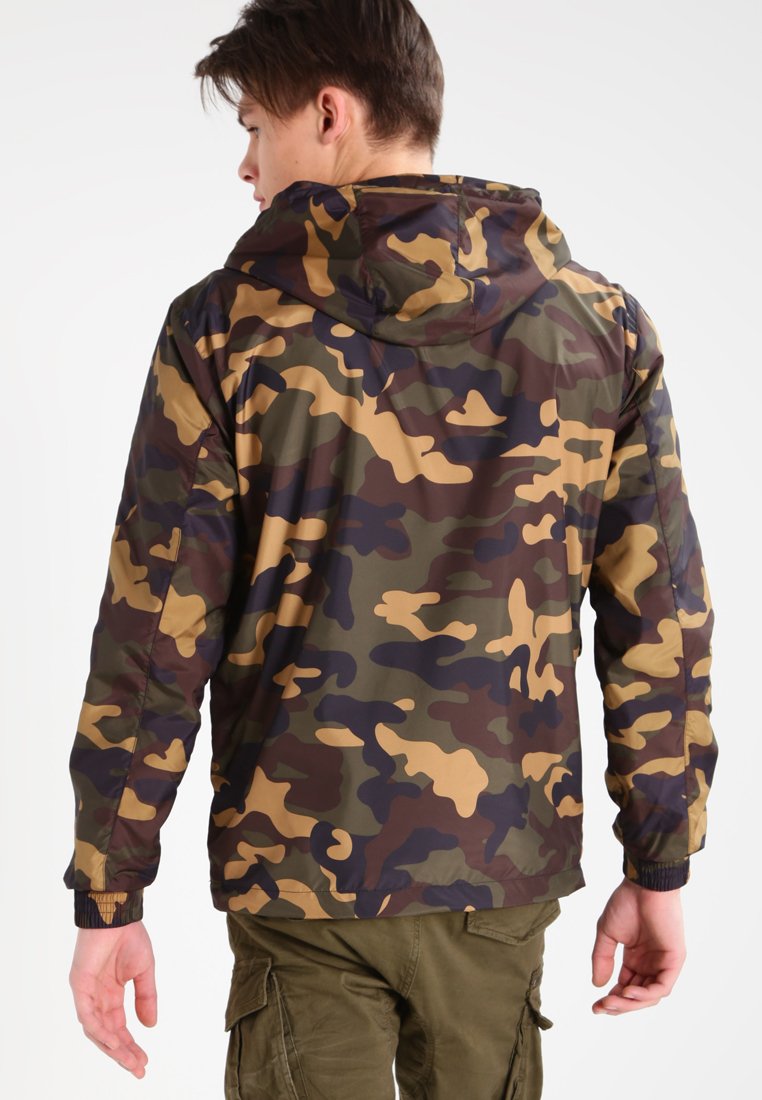 URBAN CLASSICS CAMO PULL OVER WINDBREAKER - Windbreaker - Wood