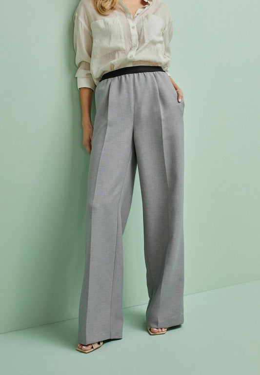 Next WAISTBAND DETAIL STANDARD - Stoffhose - Grey