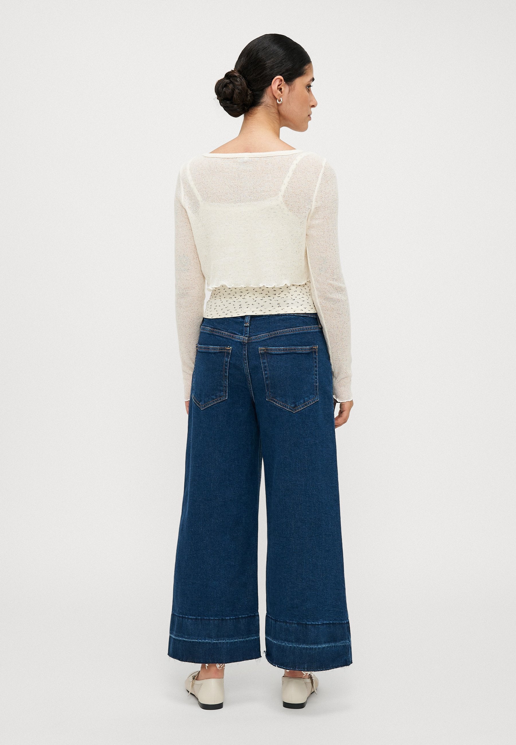ONLY Petite ONLLEMONE DOUBLE - Long Sleeved Top - Egret