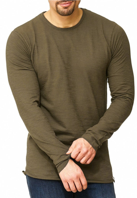 Indicode Jeans LONGSLEEVE WILLBUR - Langarmshirt - Dark Green