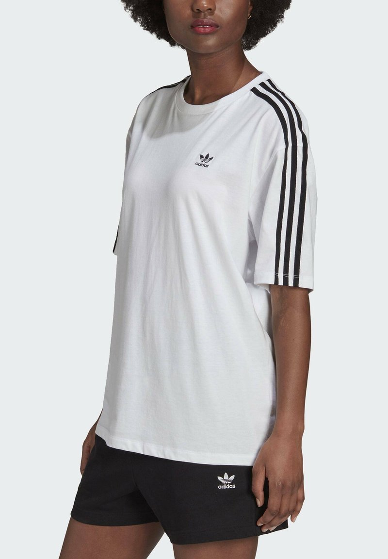 Adidas Originals OVERSIZED ADICOLOR RELAXED - T-Shirt Print - White