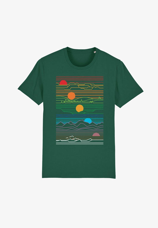  SUN AND MOON - T-Shirt Print - Bottle Green