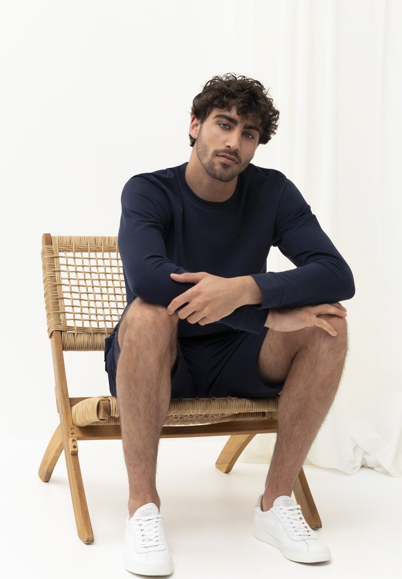 MEY LONGSLEEVE - Nachtwäsche Shirt - Yacht Blue