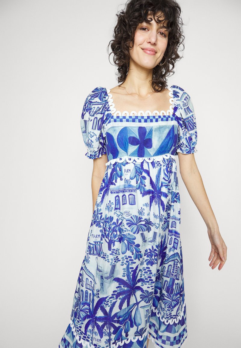 Farm Rio SWEET RIO MIDI DRESS - Freizeitkleid - Sweet Rio Off-white