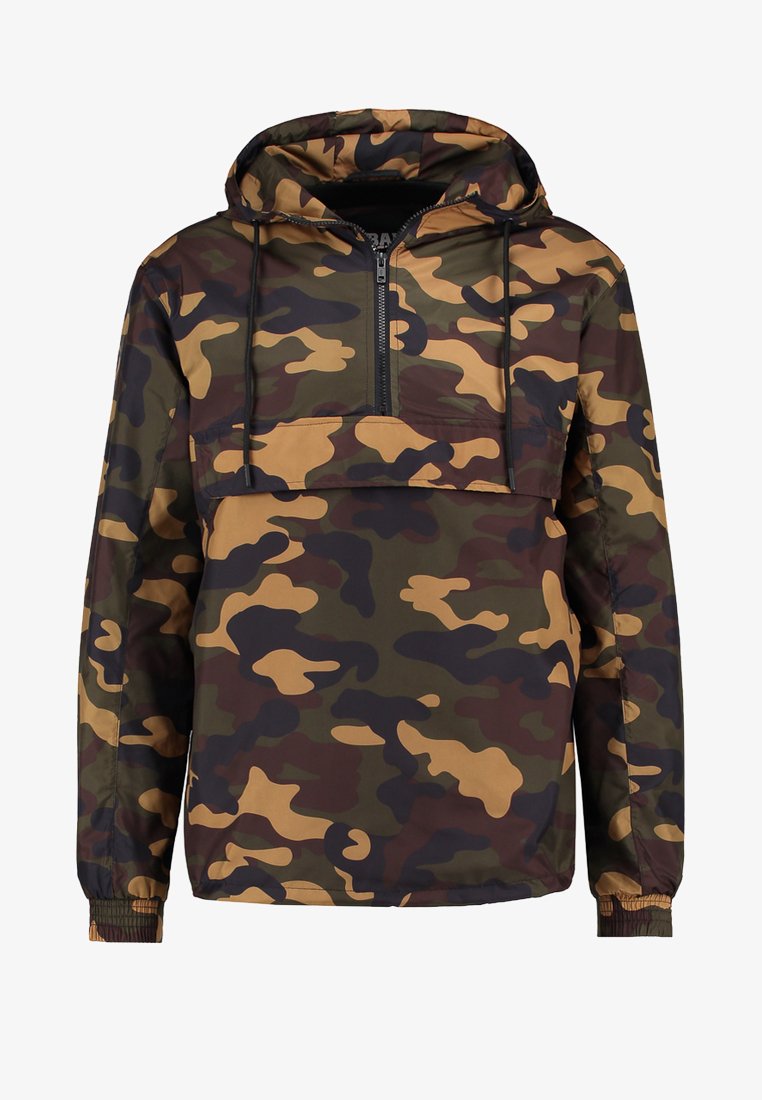 URBAN CLASSICS CAMO PULL OVER WINDBREAKER - Windbreaker - Wood