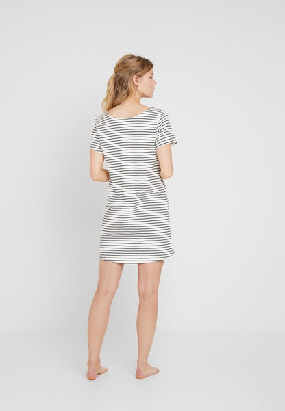 Skiny DAMEN SLEEPSHIRT KURZARM - Nachthemd - Ivory