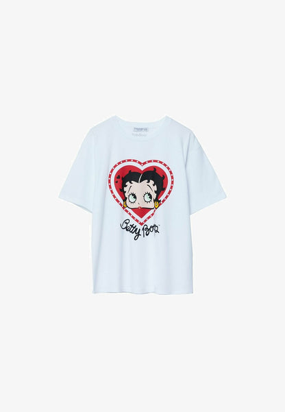 Stradivarius BETTY BOOP - T-Shirt Print - White