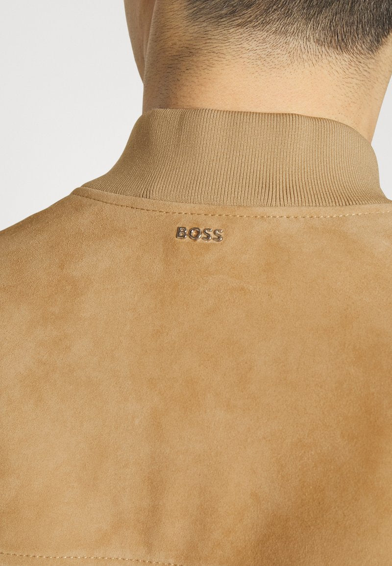Boss MALBANO - Lederjacke - Medium Beige