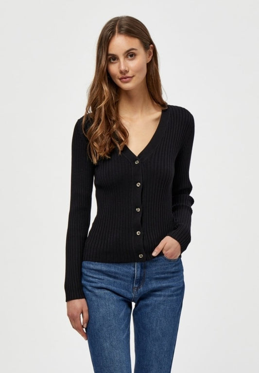 Peppercorn TANA LONGSLEEVE - Strickjacke - Black