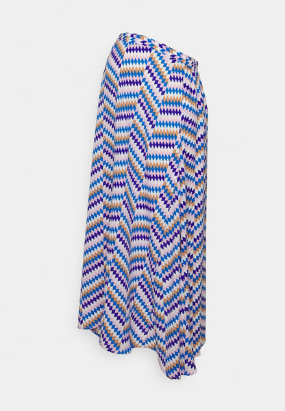 ONLY MATERNITY OLMSTELLA LIFE MIDI SKIRT - Maxirock - Bluing Sea Zig Zag