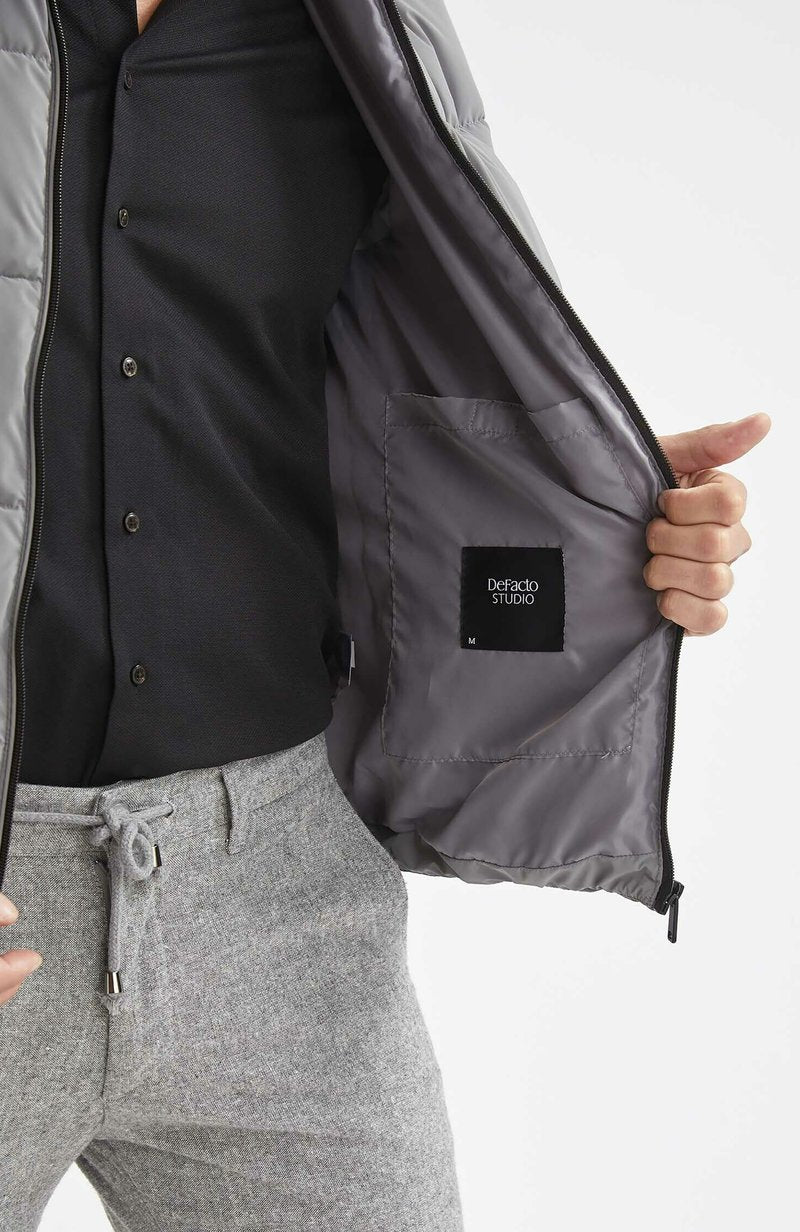 DeFacto SLIM FIT - Weste - Grey