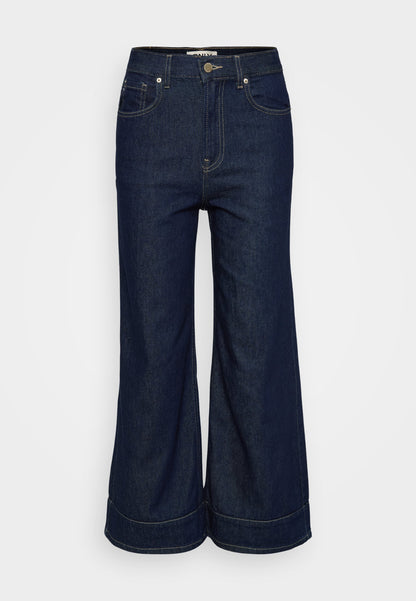 ONLY Petite ONLLINEA DIA - Wide Leg - Dark Blue Denim