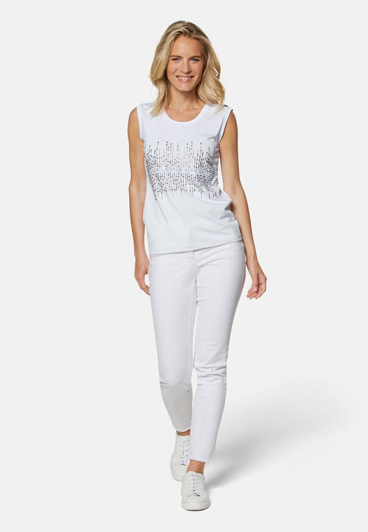  GLITZERPRINT - Top - Weiß