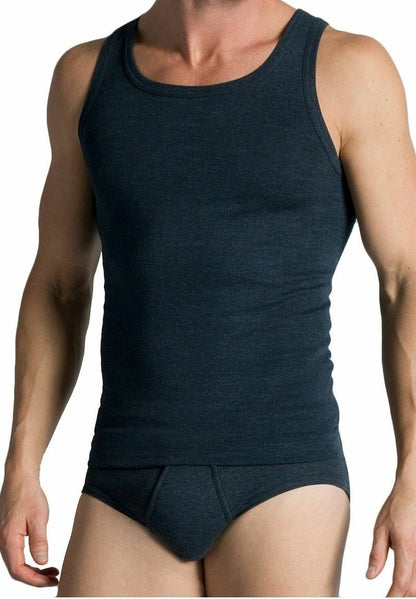  3er Pack RINGEL QUALITÄ - Unterhemd/-shirt - Navy Fein Geringelt