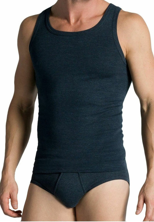  3er Pack RINGEL QUALITÄ - Unterhemd/-shirt - Navy Fein Geringelt