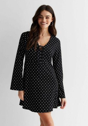 New Look LONG SLEEVE - Freizeitkleid - Black Pattern