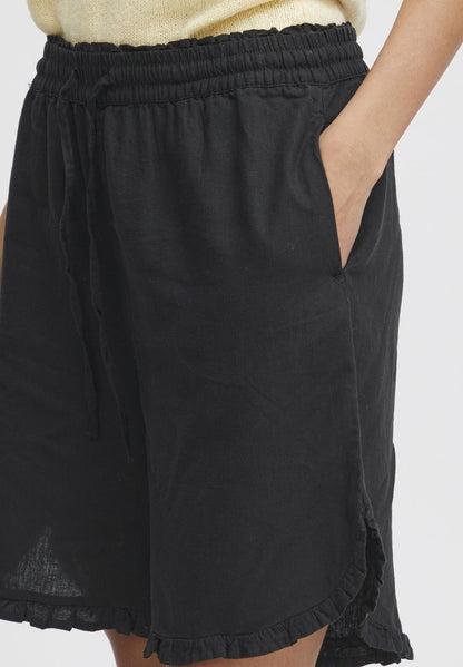 B.young BYFALAKKA FRILL SH - Shorts - Black